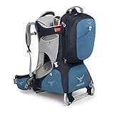 Osprey Poco AG Premium Unisex Hiking Child Carrier Pack with 11L Detachable Daypack - Seaside Blue (O/S)