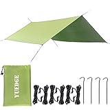 YUEDGE Portable Lightweight Water-resistant Rain Tarp Tent Tarp Shelter(L Army Green) by YuEdge