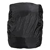 Tinksky - Mochila plegable para acampada al aire libre, senderismo, impermeable, resistente al polvo, protección contra la lluvia, 15L-35L, color negro