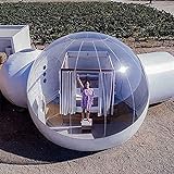 Tienda Inflable de Burbujas de iglú Transparente, Invernadero, para 5 – 7 Personas, para Acampar con soplador, para Interior/Exterior, Familia, Patio, Camping, Festivales, observación (6 m)