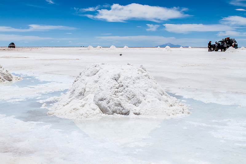 Salt mounds in Salar de Uyuni