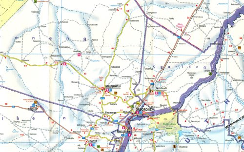 Botswana Road Map 1:1.1M FB (English, Spanish, French, Italian and German Edition) 2