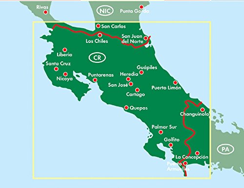 Costa Rica Road Map FB 1:400K (English, Spanish, French, Italian and German Edition) 2