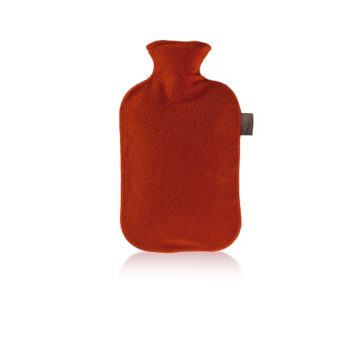 Fashy 6530 - Bolsa de agua caliente con funda de fieltro, 2 L, color rojo 1