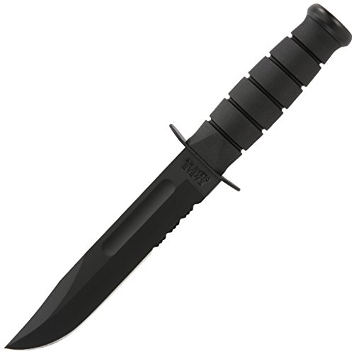 KA-BAR Fighting/Utility Serrated Edge Knife with Hard Sheath, Black 2