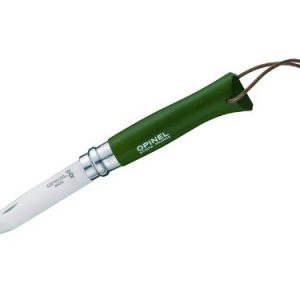 Opinel-Knife Nr. 8, Sandvik 12C27 stainless steel,, Beechwood handle, khaki 2