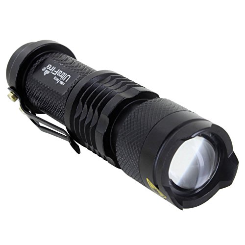 Skque® Linterna LED con la lente del telescopio y Clip 2
