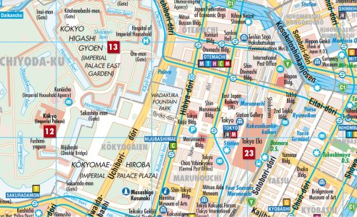 Laminated Tokyo Map by Borch (English Edition) 2