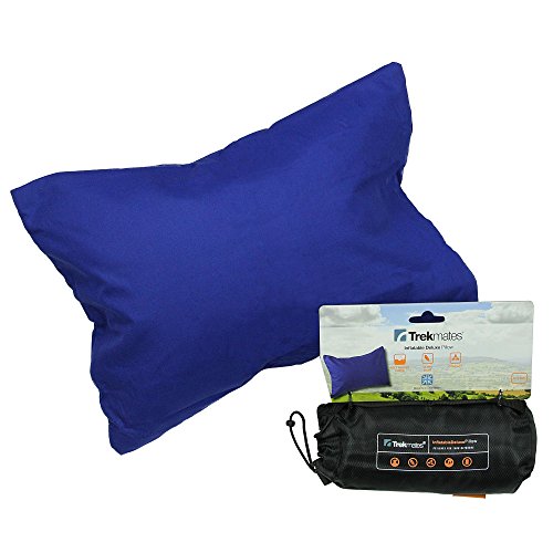 Trekmates Inflatable Deluxe - Almohada para acampada, color azul, talla STANDARD 1
