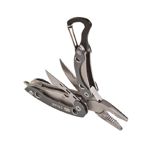 True Utility TU192 Cliptool Quick Release Multi Tool with Pliers, Knife, File, Philips Screwdriver and Bottle Opener 1