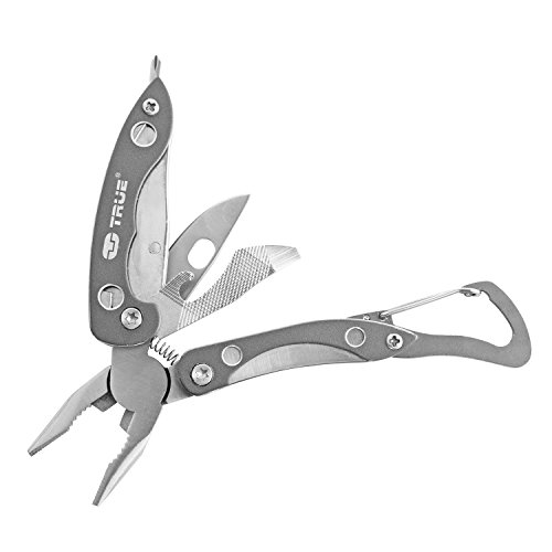 True Utility TU192 Cliptool Quick Release Multi Tool with Pliers, Knife, File, Philips Screwdriver and Bottle Opener 9
