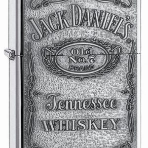 Zippo Jack Daniel's Tennessee Whiskey Emblem Pocket Lighter, High Polish Chrome 12