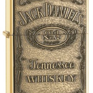 Zippo Jack Daniel's Tennessee Whiskey Emblem Pocket Lighter, High Polish Brass 13