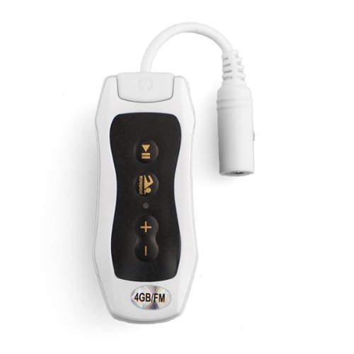 4 GB blanco resistente al agua auriculares MP3 de los deportes de agua de natación para reproductor de música 14