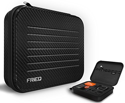 FRiEQ Medium Size Premium Water Resistant Carry Case for Gopro Hero 4, Black, Silver, Hero+LCD, 3+, 3, 2 and Accessories--Ideal for Travel or Home Storage 5
