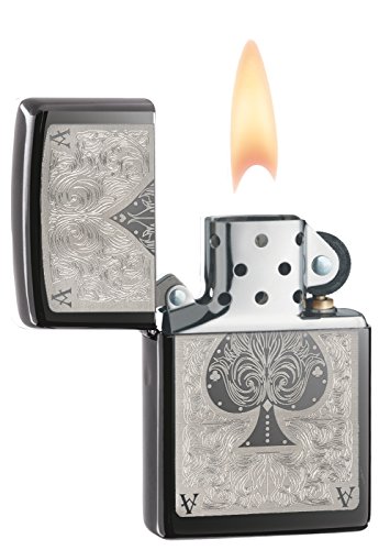 Zippo Spade Card Pocket Lighter, Black Ice 1