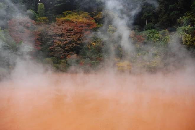 Las humeantes aguas termales de Beppu