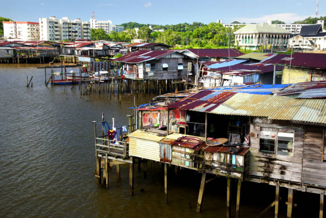 Village on the water Brunei.