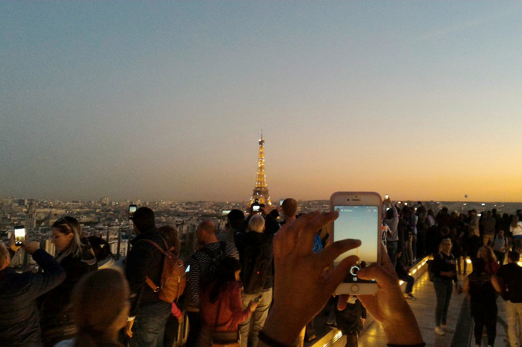 Sunset on the Arc de Triomphe