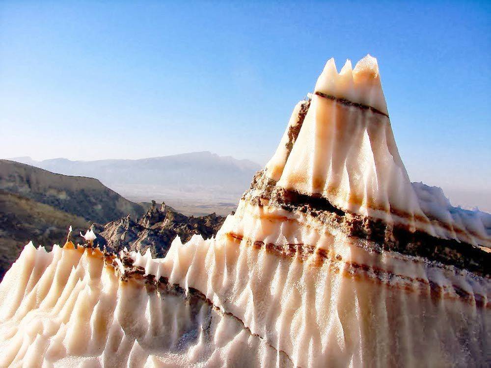 Las cúpulas y glaciares de sal de Irán