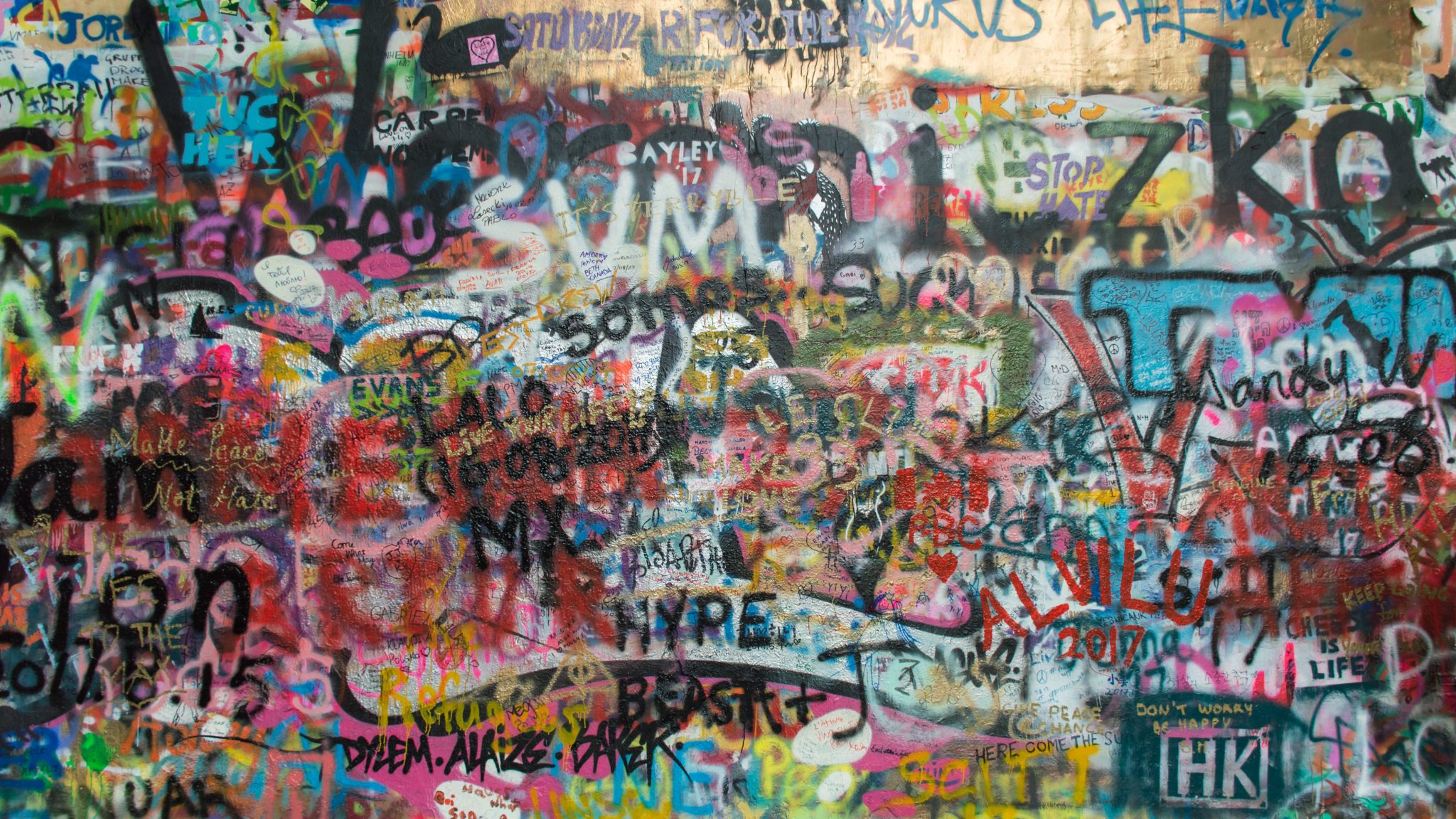 Muro de Lennon: el muro protesta de Praga